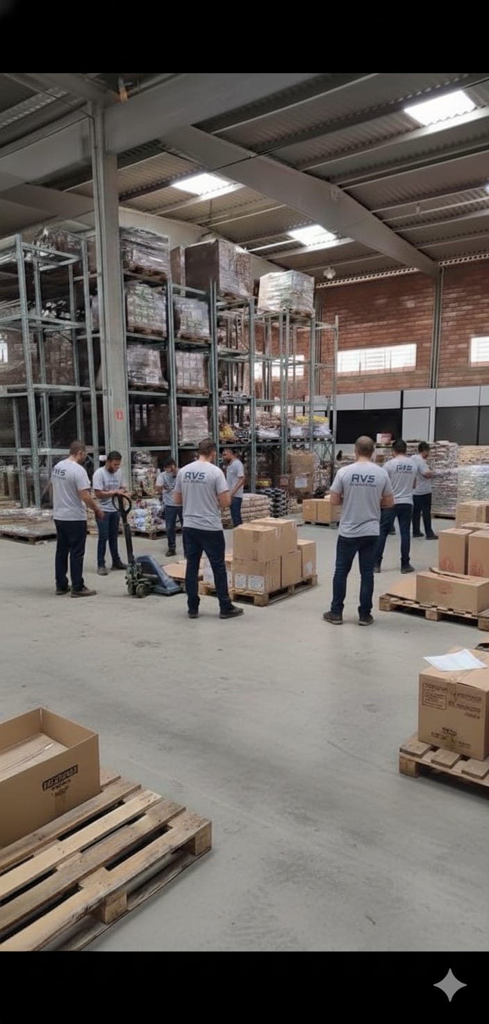 Armazenagem verticalizada com pallets organizados